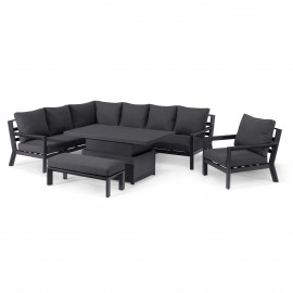 Manhattan Reclining Corner Dining Set with Rising Table and Armchair
