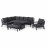 Manhattan Reclining Corner Dining Set with Rising Table and Armchair