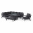 Manhattan Reclining Corner Dining Set with Fire Pit Table & Armchair