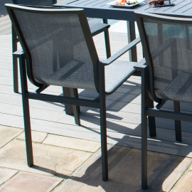 New York 6 Seat Rectangular Dining Set / Grey