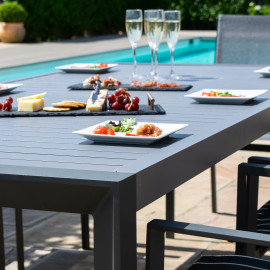 New York 8 Seat Rectangular Dining Set / Grey