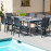 New York 8 Seat Rectangular Dining Set / Grey