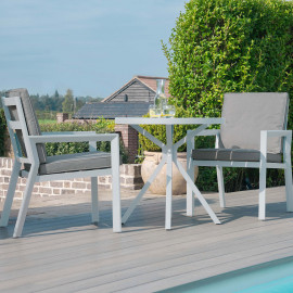 New York 3 Piece Bistro Set / White