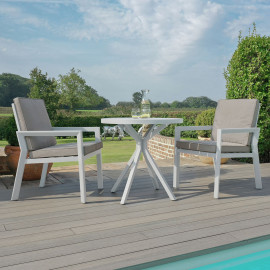 New York 3 Piece Bistro Set / White