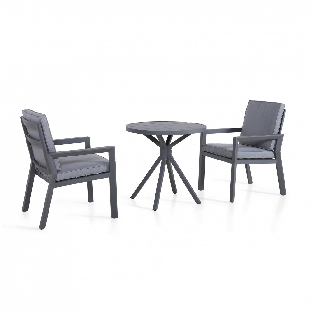 New York 3 Piece Bistro Set / Grey
