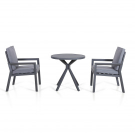 New York 3 Piece Bistro Set / Grey