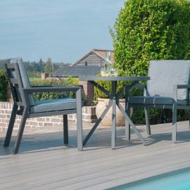 New York 3 Piece Bistro Set / Grey