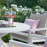 New York 8 Seat Oval Dining Set / White
