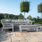 New York Corner Dining Set with Rising Table / White