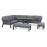 New York Corner Dining Set with Rising Table / Grey