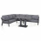 New York Corner Dining Set with Rising Table / Grey