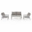 New York 2 Seat Sofa Set / White