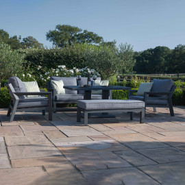 New York 2 Seat Sofa Set with Rising Table / Grey