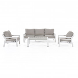 New York 3 Seat Sofa Set / White