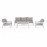 New York 3 Seat Sofa Set / White