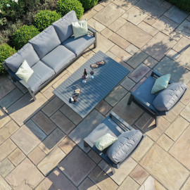 New York 3 Seat Sofa Set with Rising Table / Grey