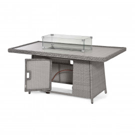 Ascot 3 Seat Sofa Dining Set with Fire Pit