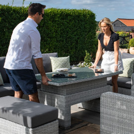 Ascot 3 Seat Sofa Dining Set with Rising Table