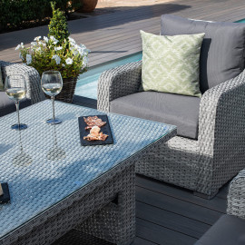 Ascot 3 Seat Sofa Dining Set with Rising Table