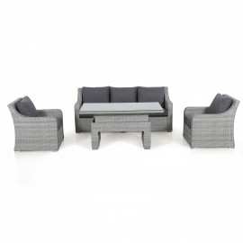 Ascot 3 Seat Sofa Dining Set with Rising Table