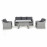 Ascot 3 Seat Sofa Dining Set with Rising Table