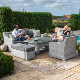 Ascot 3 Seat Sofa Dining Set with Rising Table