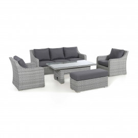 Ascot 3 Seat Sofa Dining Set with Rising Table