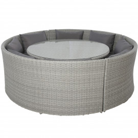 Ascot Round Sofa Dining Set with Rising Table