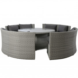 Ascot Round Sofa Dining Set with Rising Table