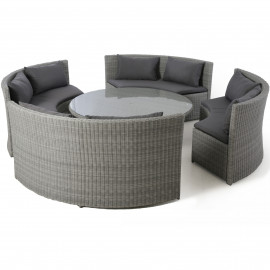 Ascot Round Sofa Dining Set with Rising Table