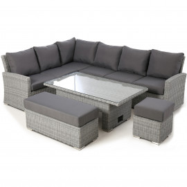 Ascot Rectangular Corner Dining Set with Rising Table