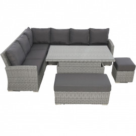 Ascot Rectangular Corner Dining Set with Rising Table
