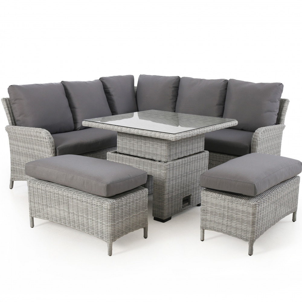 Ascot Square Corner Dining Set with Rising Table