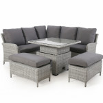 Ascot Square Corner Dining Set with Rising Table