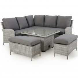 Ascot Square Corner Dining Set with Rising Table