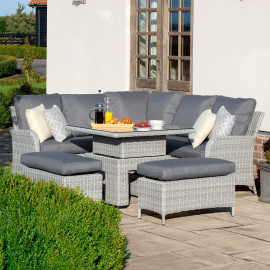 Ascot Square Corner Dining Set with Rising Table