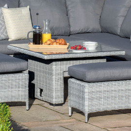 Ascot Square Corner Dining Set with Rising Table