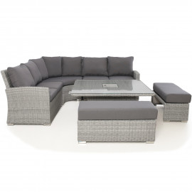Ascot Deluxe Corner Dining Set with Rising Table & Ice Bucket