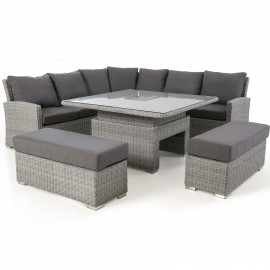 Ascot Deluxe Corner Dining Set with Rising Table & Ice Bucket