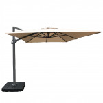 Atlas LED 2.4x3.3M Rectangular Cantilever Parasol / Beige