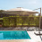Zeus LED 3.5M Round Cantilever Parasol / Beige