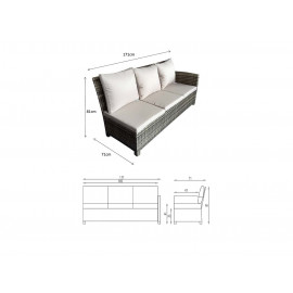CHARLOTTE Corner Dining in Nature/Brown
