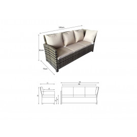 CHARLOTTE Corner Dining in Nature/Brown