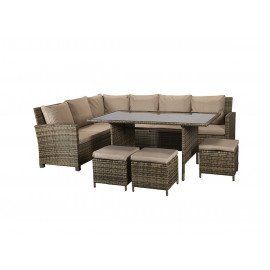 CHARLOTTE Corner Dining in Nature/Brown