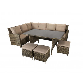 CHARLOTTE Corner Dining in Nature/Brown