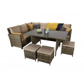 CHARLOTTE Corner Dining in Nature/Brown