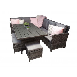 CHARLOTTE HDPE wood effect Corner Dining