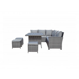 CHARLOTTE HDPE wood effect Corner Dining