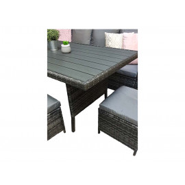 CHARLOTTE HDPE wood effect Corner Dining