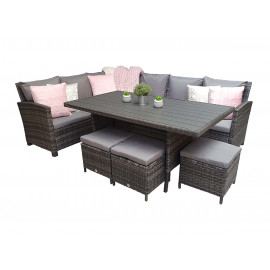 CHARLOTTE HDPE wood effect Corner Dining